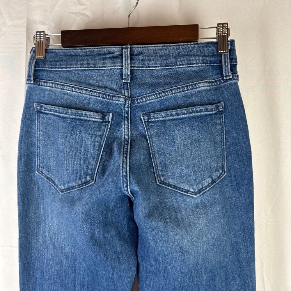 Old Navy Wow Flare Jeans Women 2 Blue High Rise Medium Wash Stretch Denim - Picture 7 of 12